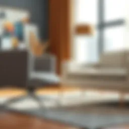 Adjustable legs showcased on modern furniture