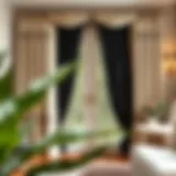Elegant blackout curtains enhancing French door aesthetics