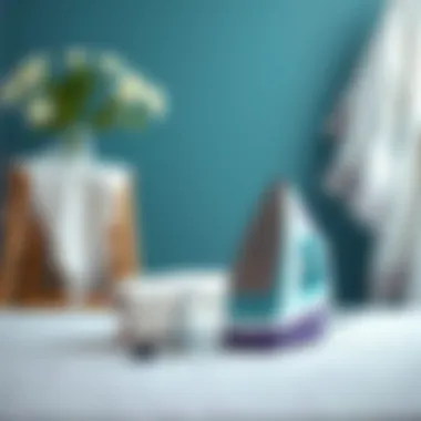 Maintenance tips illustrated with accessories for ironing boards