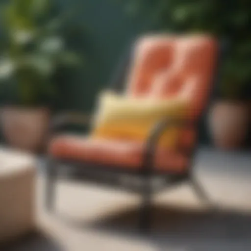 Luxurious patio chair with plush cushions