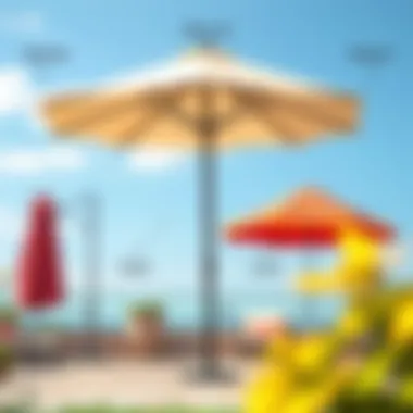 Overview of Patio Umbrella Types Diagram illustrating different types of patio umbrellas