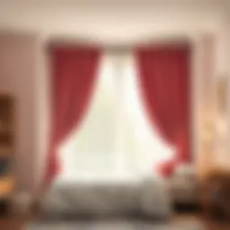 Stylish dorm room curtains enhancing the decor