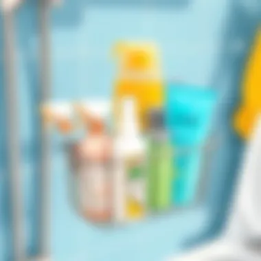 Stylishly Organized Essentials Organized shower essentials in a stylish caddy
