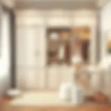 Elegant nursery wardrobe featuring soft colors and natural materials