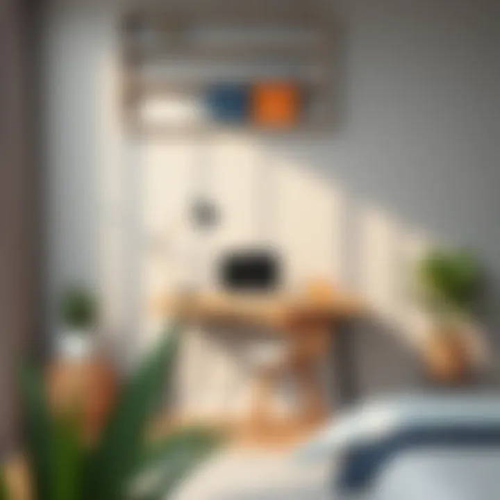 Inspiring workspace at a small study desk