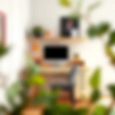 Modern study desk with organization ideas