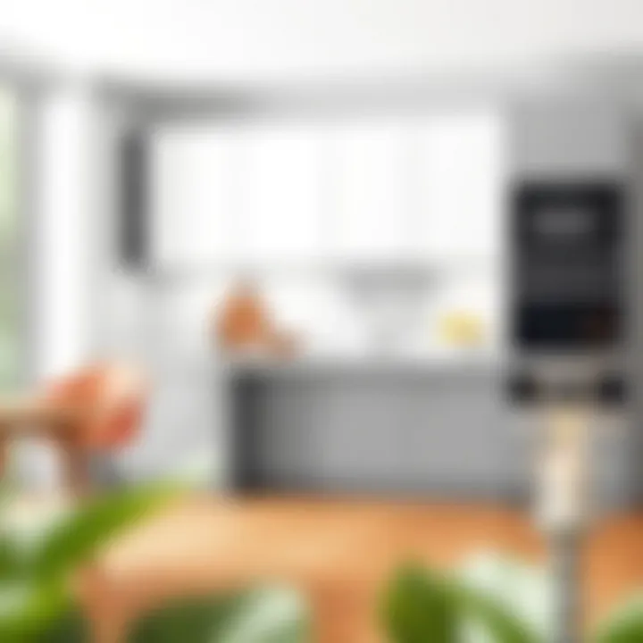 Stylish Kitchen with Stainless Steel Adjustable Legs Stylish kitchen featuring cabinets with stainless steel adjustable legs