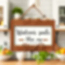 Charming kitchen sign with a whimsical quote