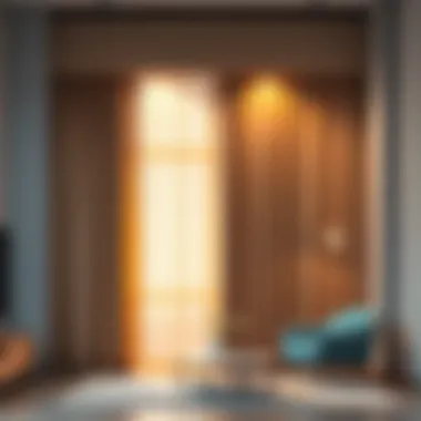 Drapes Regulating Light Drapes regulating light in a modern interior