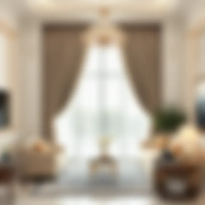 Elegant Drapes in Living Room Elegant drapes enhancing living room decor