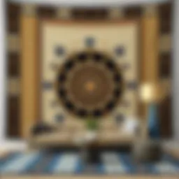 Elegant tapestry showcasing geometric patterns