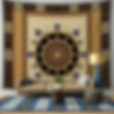 Elegant tapestry showcasing geometric patterns