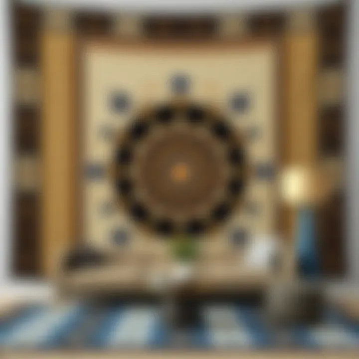 Elegant tapestry showcasing geometric patterns