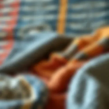 Textile materials used in wall tapestry creation