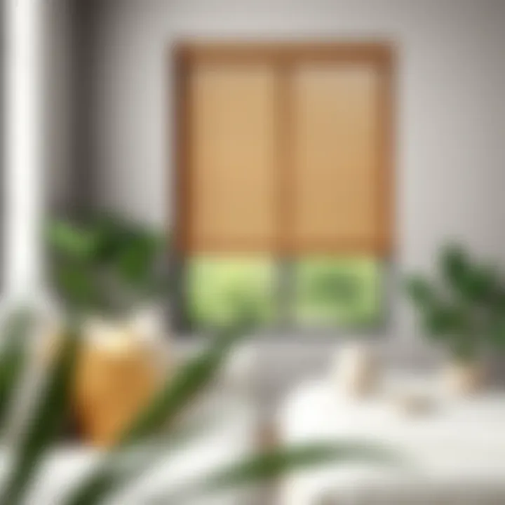 Eco-Friendly Bamboo Blinds Eco-friendly bamboo blinds with a natural finish