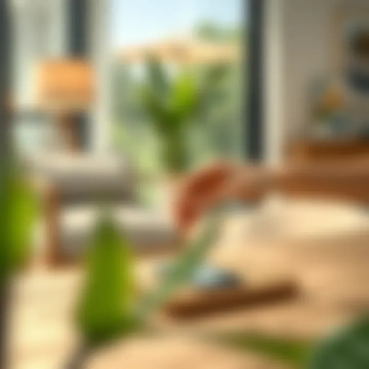 User Experience with Bamboo Charging User interacting with the bamboo charging station in a modern setting