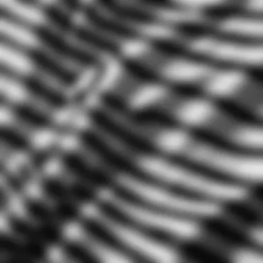 Close-up of black and white striped fabric texture