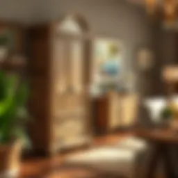 Elegant wooden furniture showcasing craftsmanship