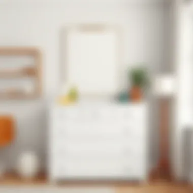 Dresser in a minimalist decor emphasizing clean lines