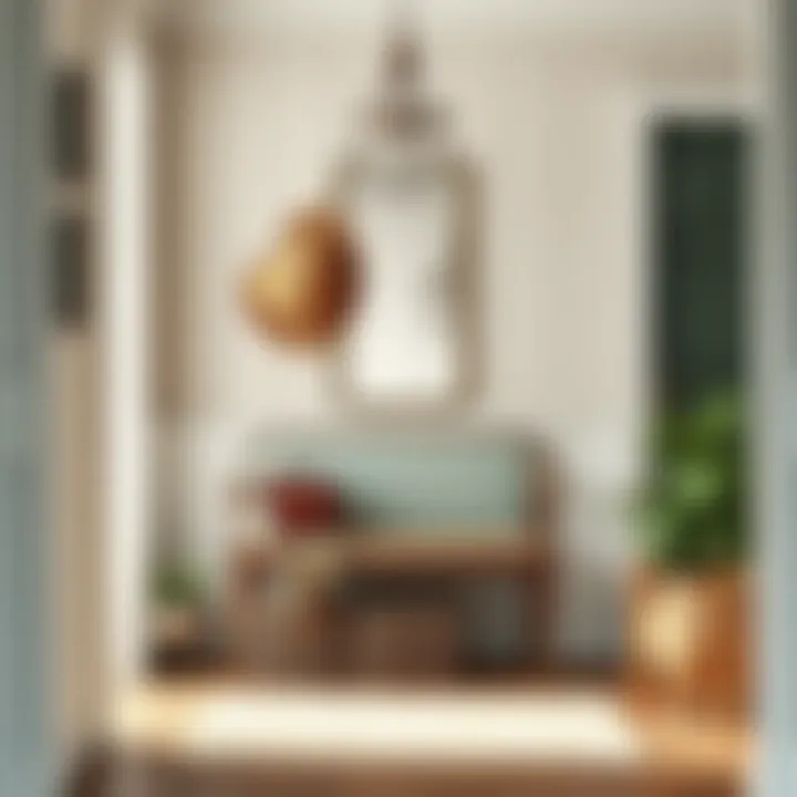 Vintage-Style Bench Adding Charm to Entryway Chic entryway adorned with a vintage-style bench