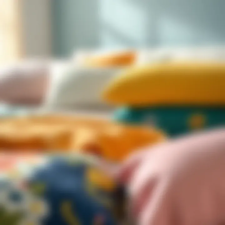 Variety of materials used for Euro pillowcases