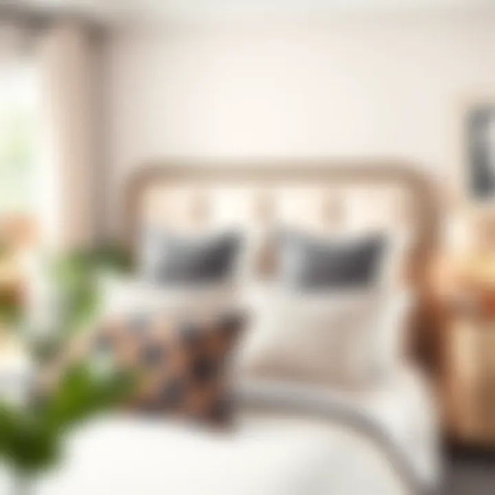 Stylish bedroom featuring Euro pillowcases as decorative elements