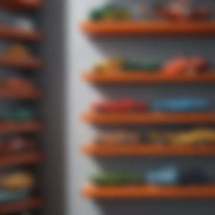 Innovative shelving materials for toy truck displays