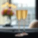 Elegant champagne flutes showcasing contemporary design
