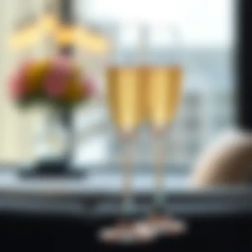 Elegant champagne flutes showcasing contemporary design