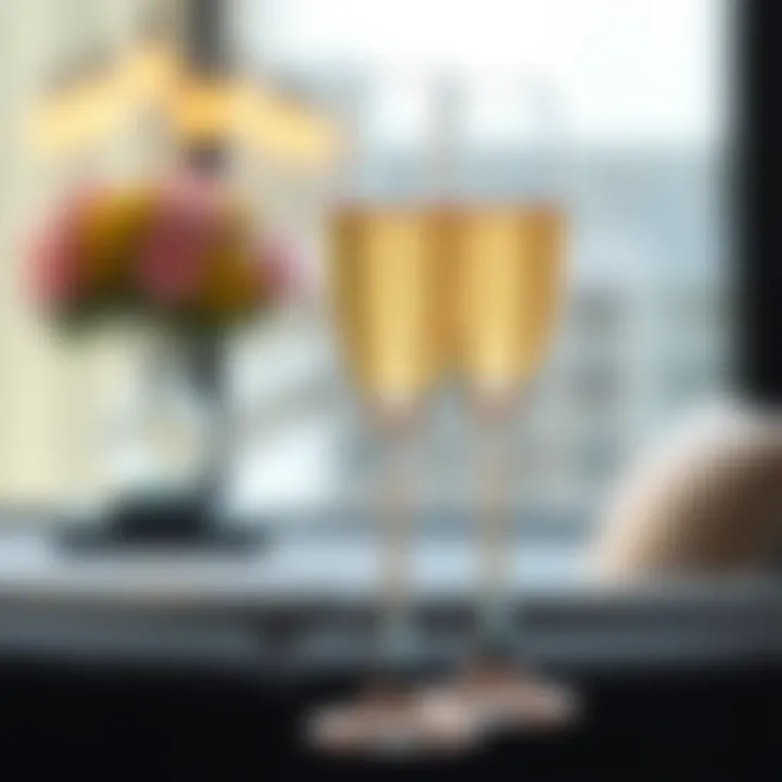 Elegant champagne flutes showcasing contemporary design