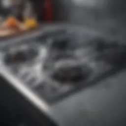 Sleek modern stove top with integrated ventilation