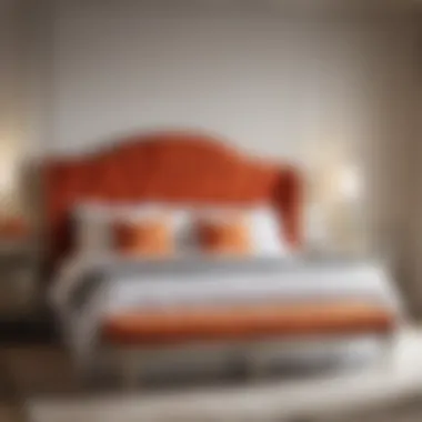 Elegant Design of King Size Bed and Bench Elegant king size bed with a stylish bench at the foot