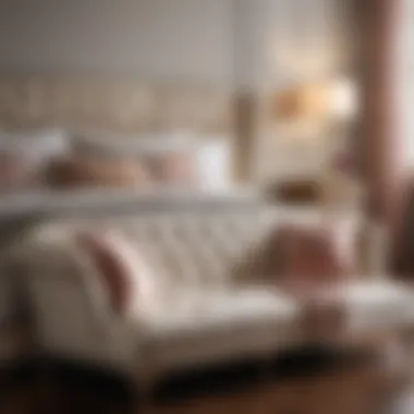 Luxurious Upholstered Bench with King Size Bed Luxurious king size bed paired with an upholstered bench