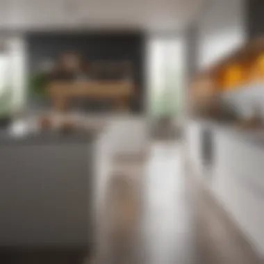 A sleek kitchen design program interface showcasing 3D rendering capabilities.