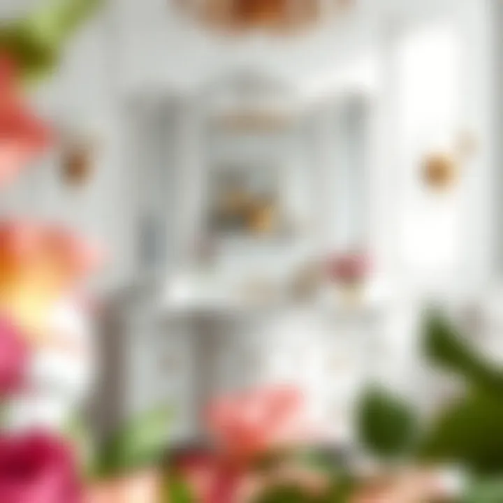 Elegant marble vanity set in a vintage-inspired setting