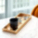 Elegant narrow utensil tray with multiple compartments