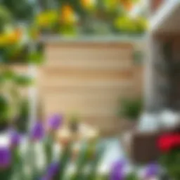 Contemporary outdoor privacy divider in a garden setting