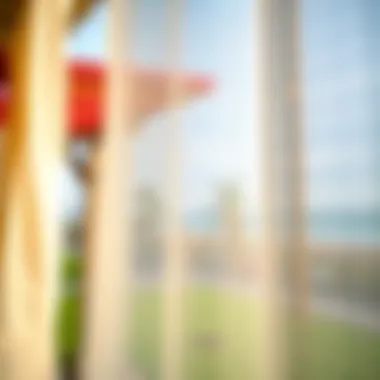 Close-up of fabric texture for outdoor curtains