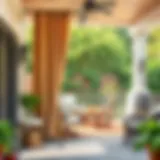 Stylish outdoor curtains enhancing a patio