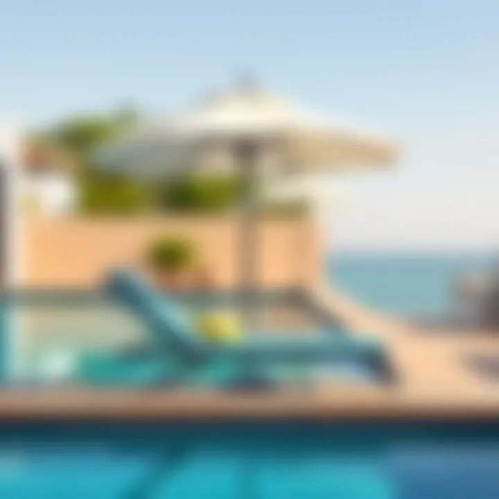 Chic Outdoor Lounge Chair with Umbrella Elegant outdoor pool lounge chair with a stylish umbrella