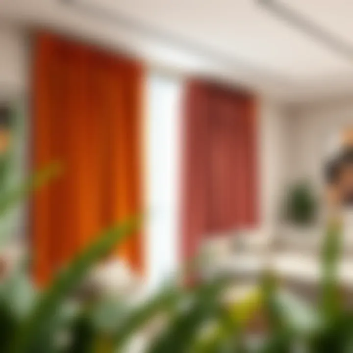 Rack curtains in a commercial space enhancing functionality