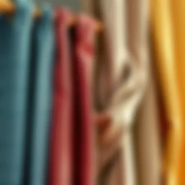 Materials for Rack Curtains Various materials used for crafting rack curtains
