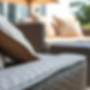 Close-up of durable material used in outdoor furniture