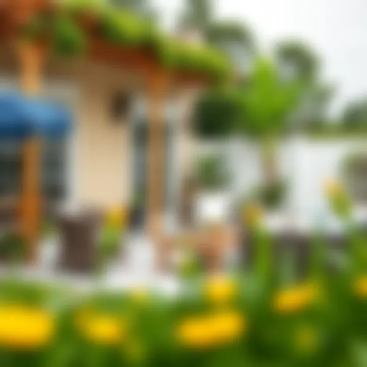 Beautifully arranged outdoor space with rainproof furniture