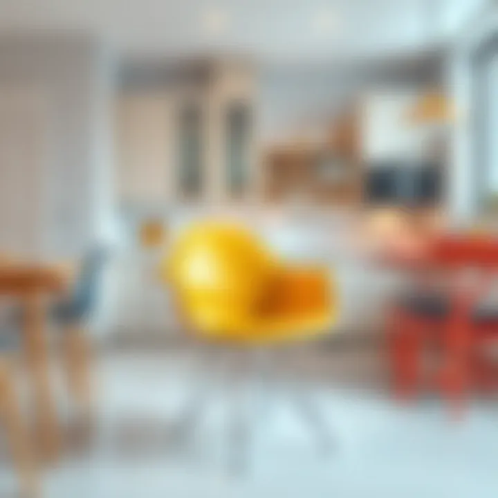 Retro Vinyl Chair in Modern Kitchen Stylish retro vinyl chair featured in modern kitchen decor