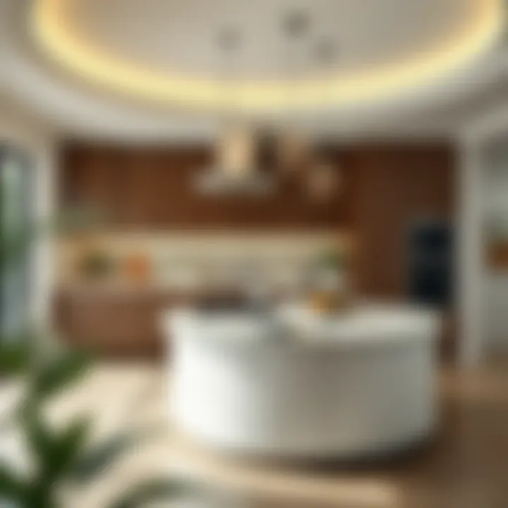 Elegant Round Kitchen Island in Modern Design Elegant round kitchen island enhancing modern kitchen aesthetics
