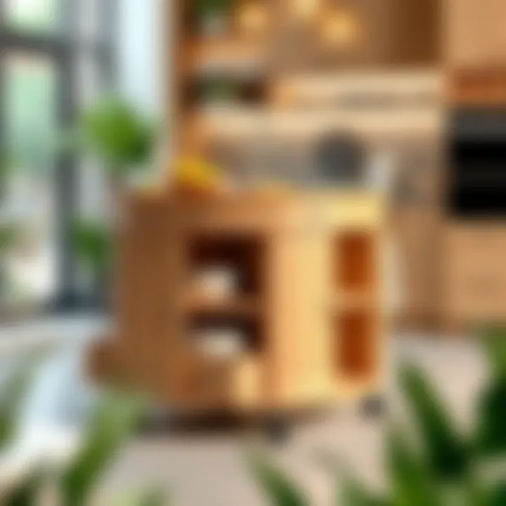 Functional Round Kitchen Island with Storage Functional round kitchen island showcasing storage options