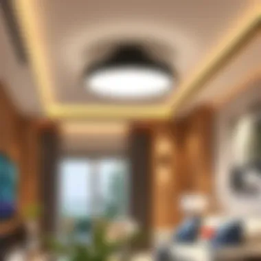 Installing Smart Ceiling Lights in Contemporary Spaces Installation of smart ceiling light in a modern interior