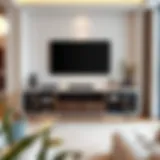 Modern Elegance: A TV Stand in Style Elegant 50 inch height TV stand in a modern living room setting