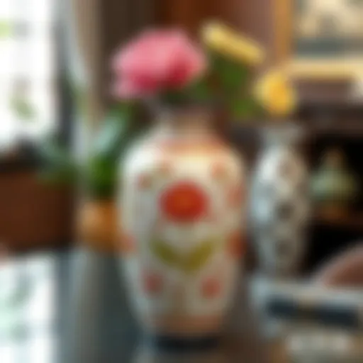 Elegant ceramic vase showcasing intricate patterns